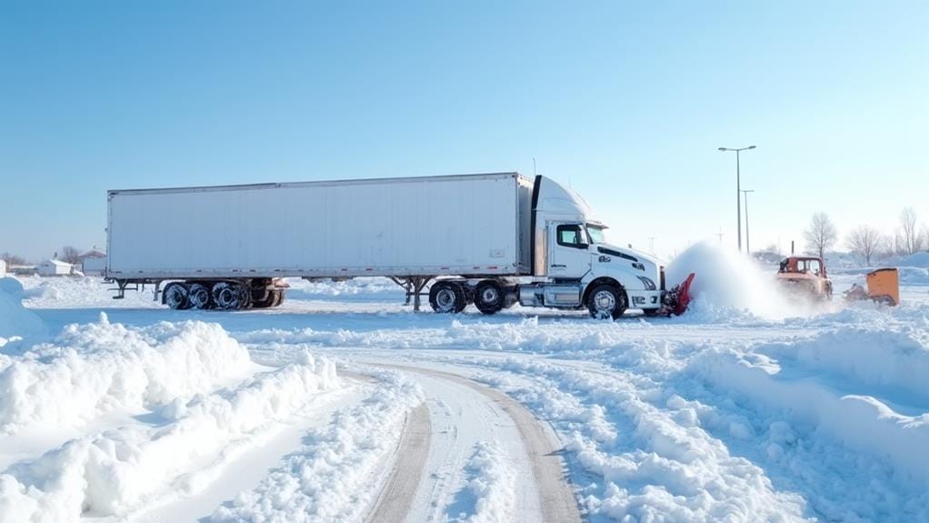 tractor trailer snow removal
